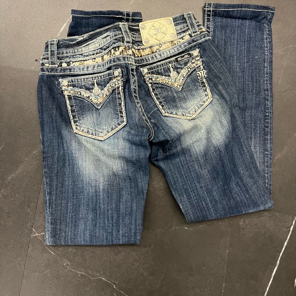 Womens Miss Me Signature Straight Jeans - Size 27